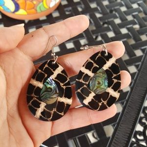 Forever 21 abalone shell earrings